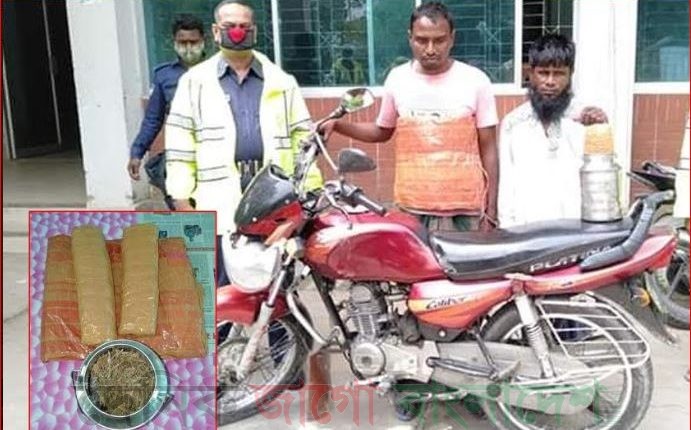 ফুলবাড়িতে গাঁজাসহ গ্রেফতার হওয়া আসামীরা