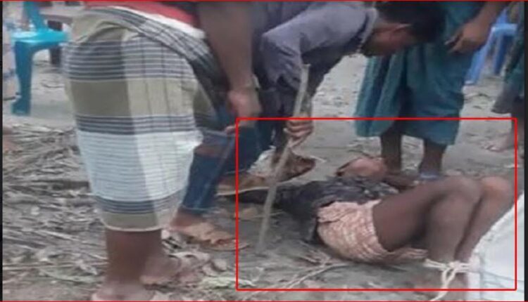 কিশোরকে পা বেঁধে নির্যাতন
